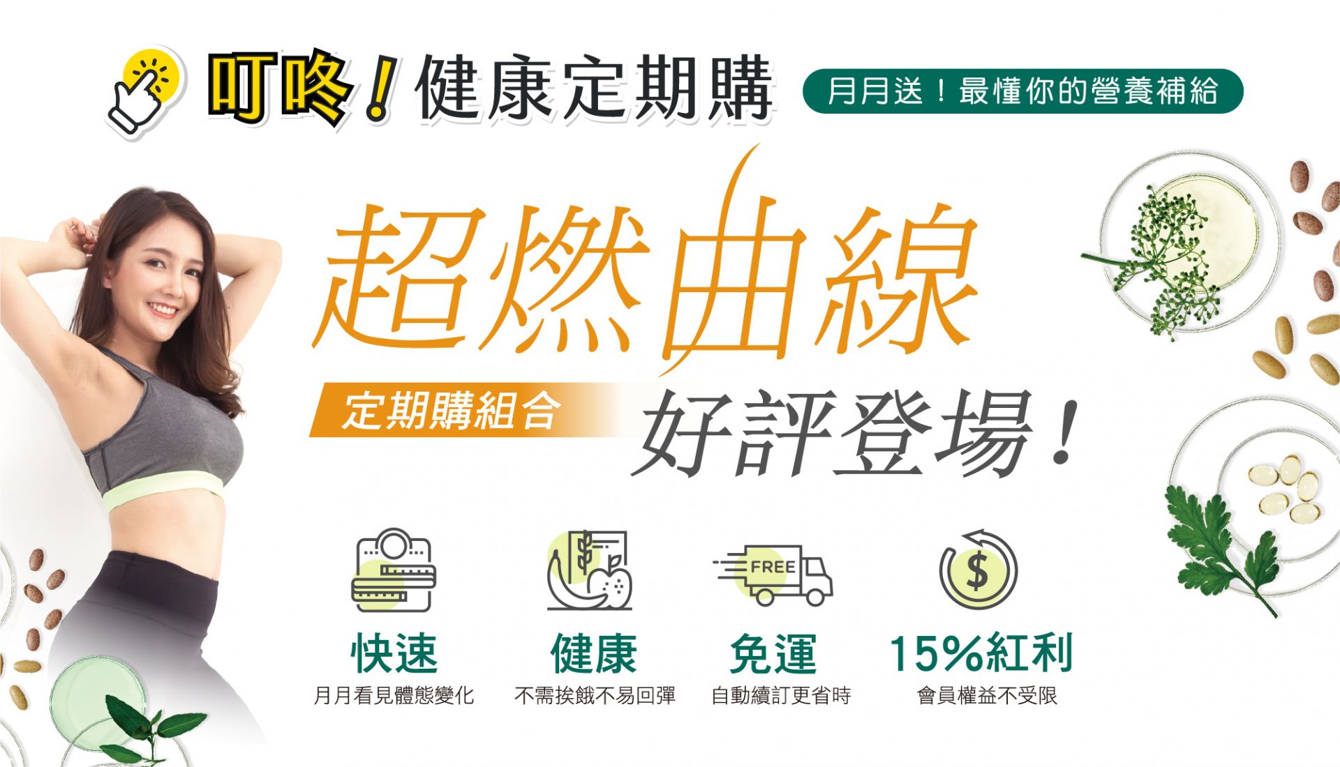 超燃曲線健康定期購，好評登場